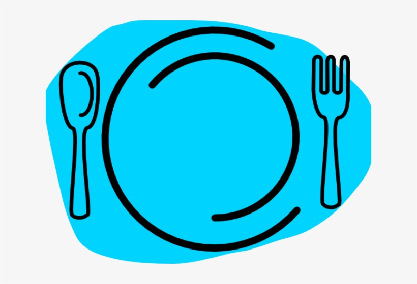 Fork Clipart Fork Knife - Food Plate Clipart, transparent png