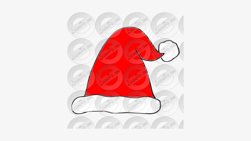 Santa Hat Stencil Clipart - Illustration, transparent png