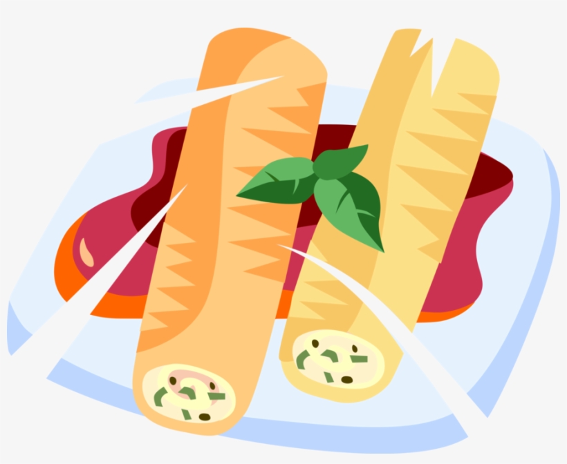 Vector Illustration Of Tube-shaped Fried Pastry Dough - Pastry, transparent png