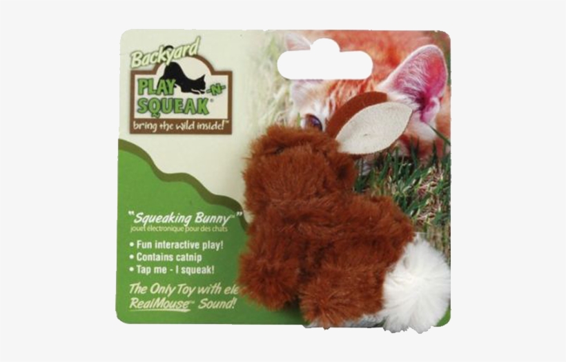 Play N Squeak Cat Toys - Play-n-squeak Backyard Bunny Cat Toy, 2.5", transparent png