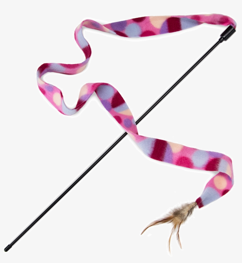 Interactive Teaser Wand Cat Toy With Feather - Cat Toys, transparent png