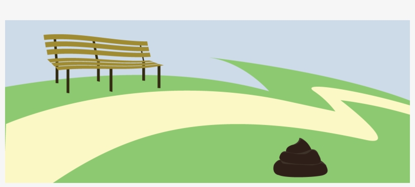 Dog Poop In A Park Near A Park Bench - Dog Poop In Park, transparent png