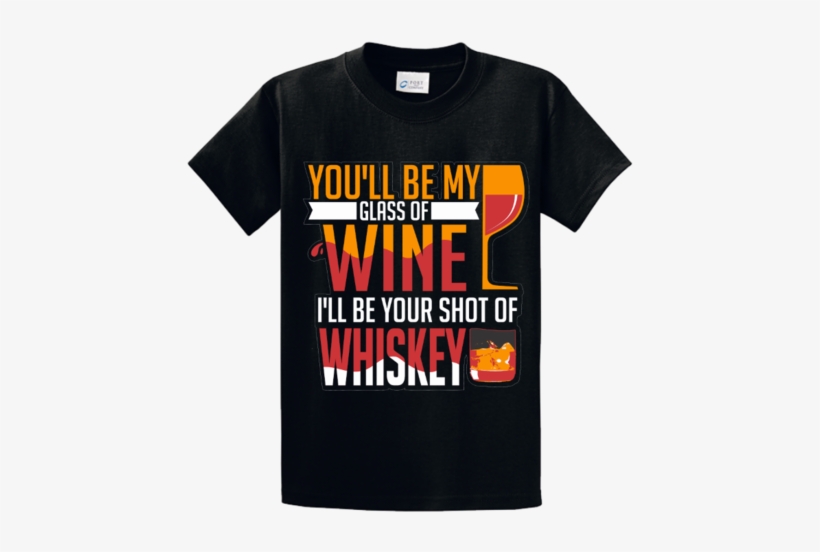 Glass Of Wine, Shot Of Whiskey - Active Shirt, transparent png