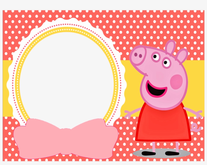 Convite Peppa Pig Clipart Convite Ariel - Moldura De Foto Peppa Pig, transparent png