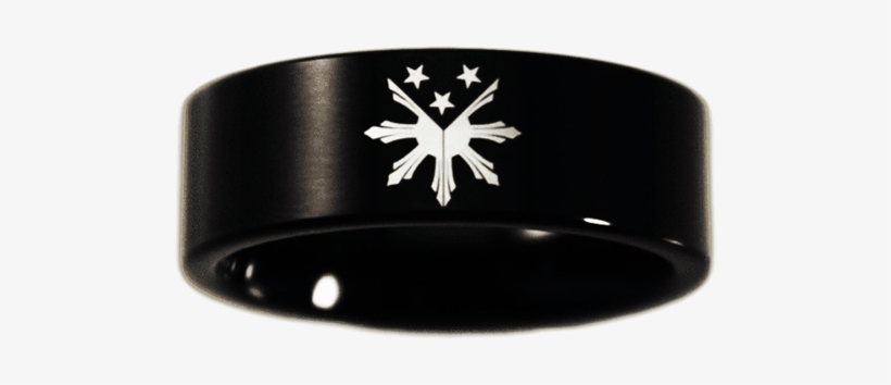 Black Tungsten Filipino Stars And Sun Ring - Ring, transparent png
