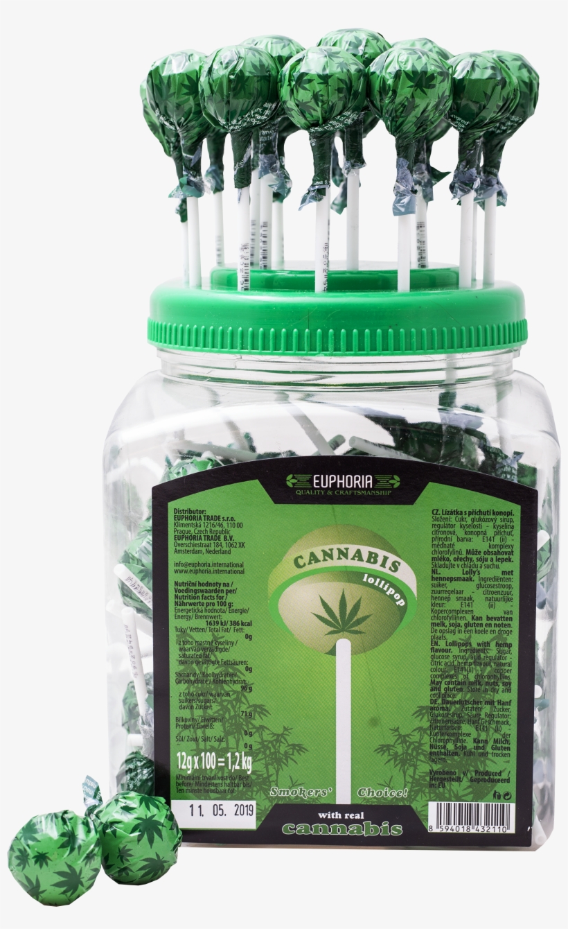 Cannabis Lollipops Jar - Prague Gag Cannabis Lollipops, transparent png