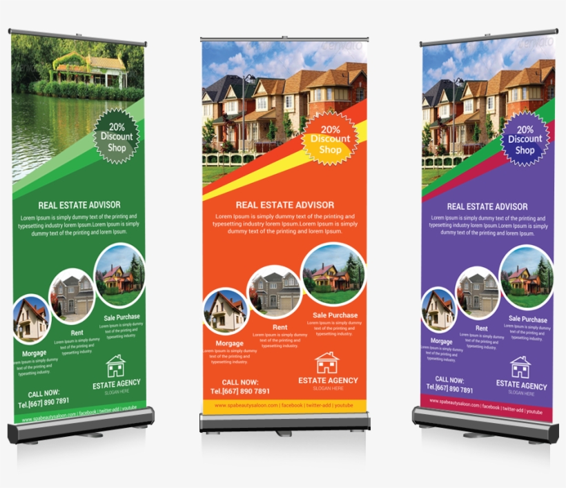 Vertical Banner Printing - Roll Up Banners Png, transparent png