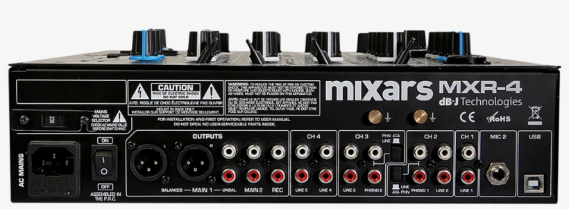 Mixars Mxr-4 4 Channel Mixer Pro Dj Mixer - Mixars Mxr4 4 Channel Dj Mixer, transparent png