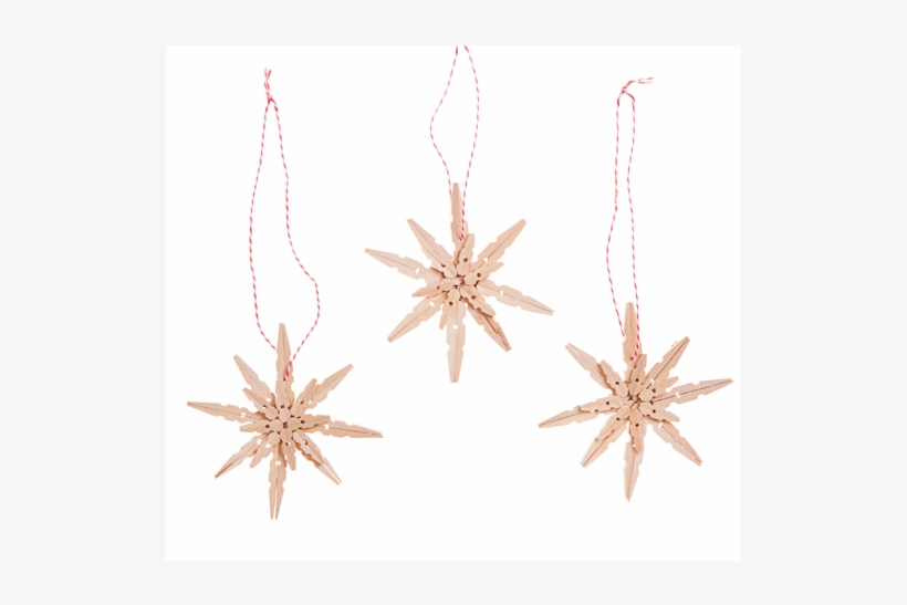 Clothespin Snowflake - 28712, transparent png