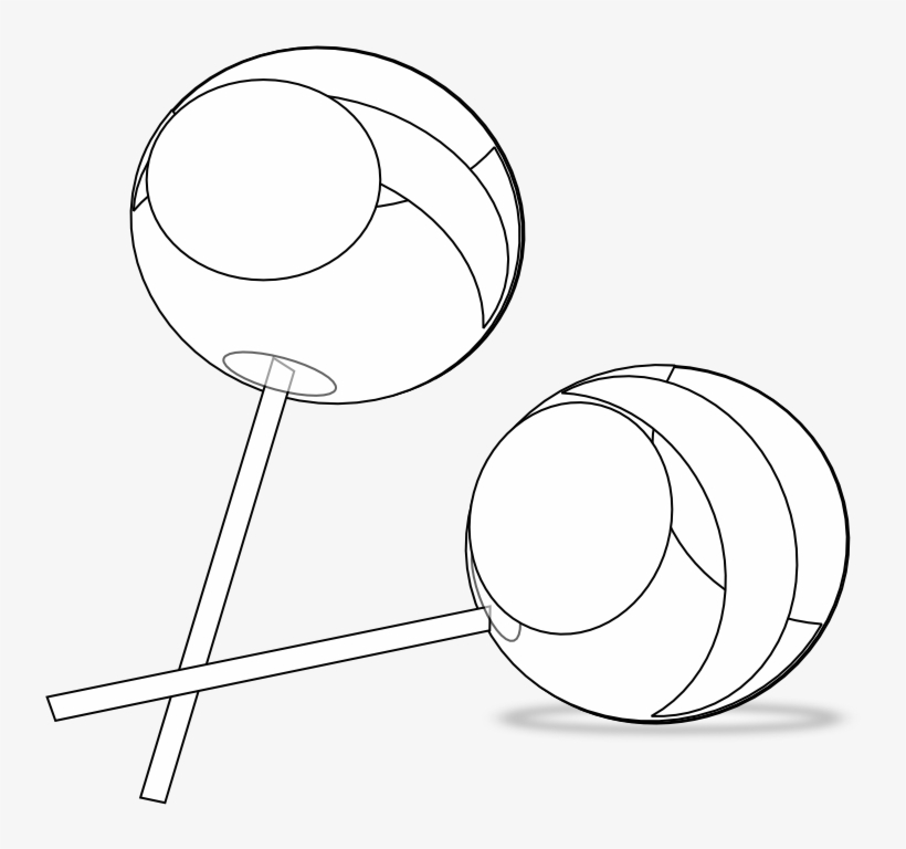 Food Lollipop Black White Line Art 999px 91 - Clip Art, transparent png