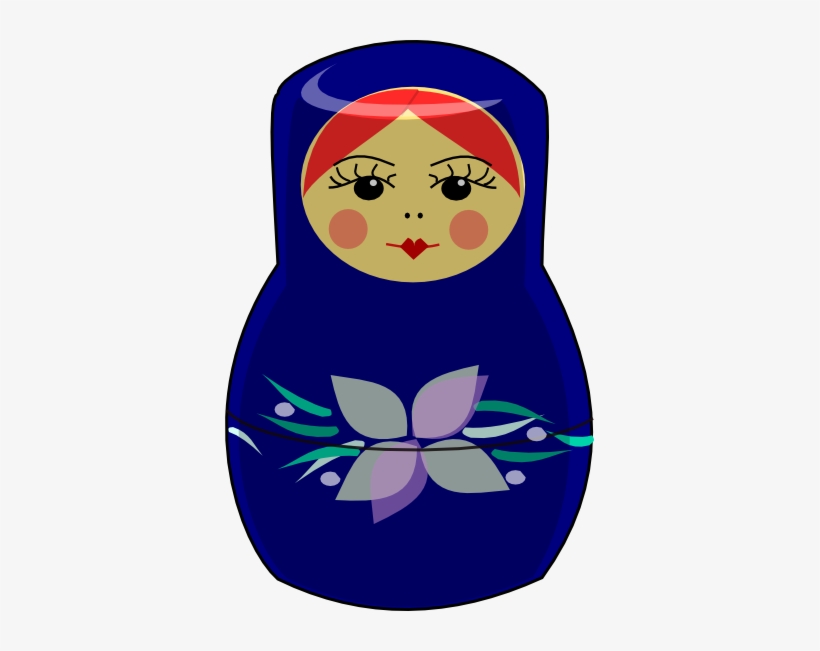Blue Matryoshka Doll Clipart - Matryoshka Doll Clipart Transparent, transparent png