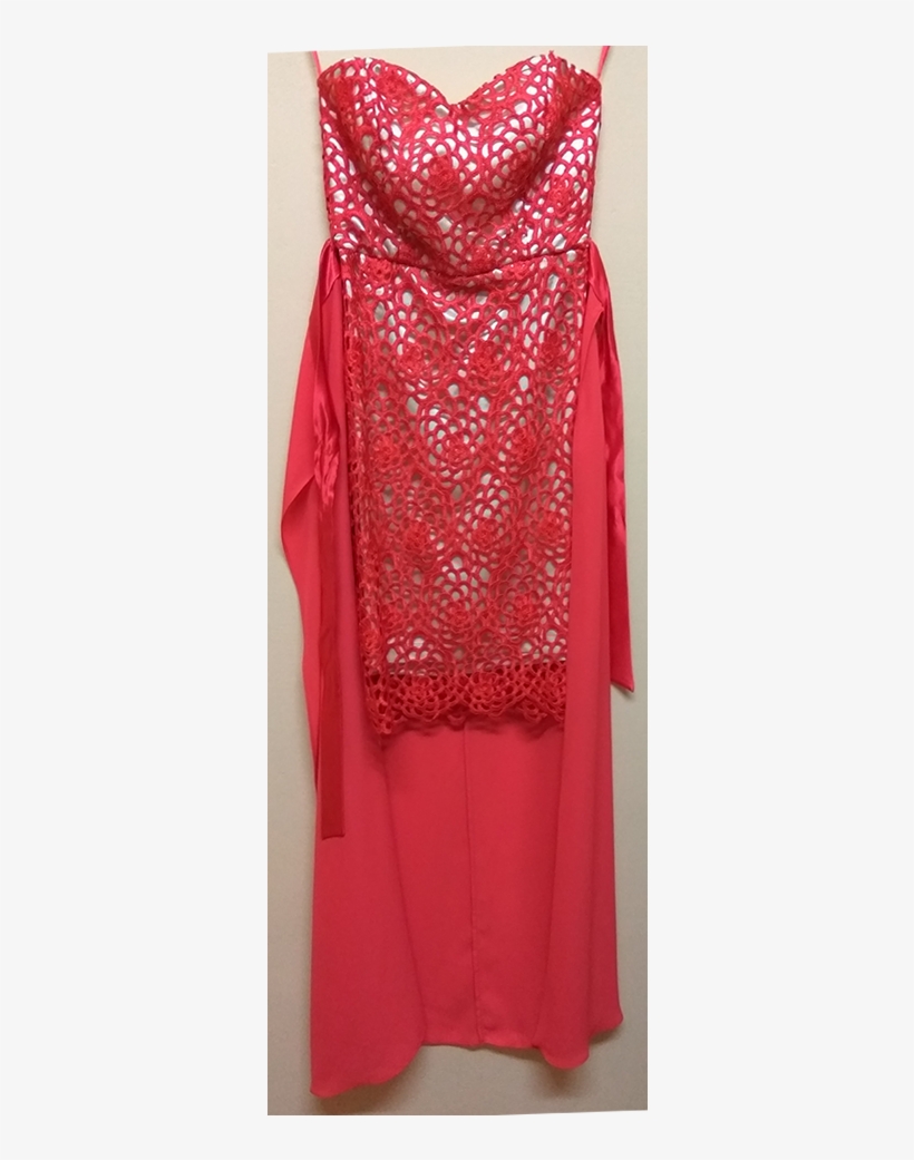 Mini Dress Strapless Red By Lace - Gown, transparent png