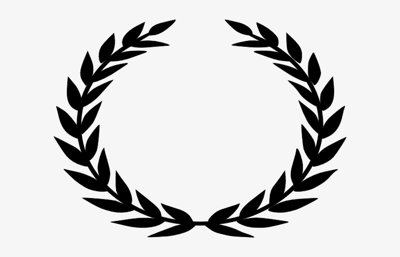 Drawn Branch Leaf Border Png - Laurel Wreath Black And White, transparent png