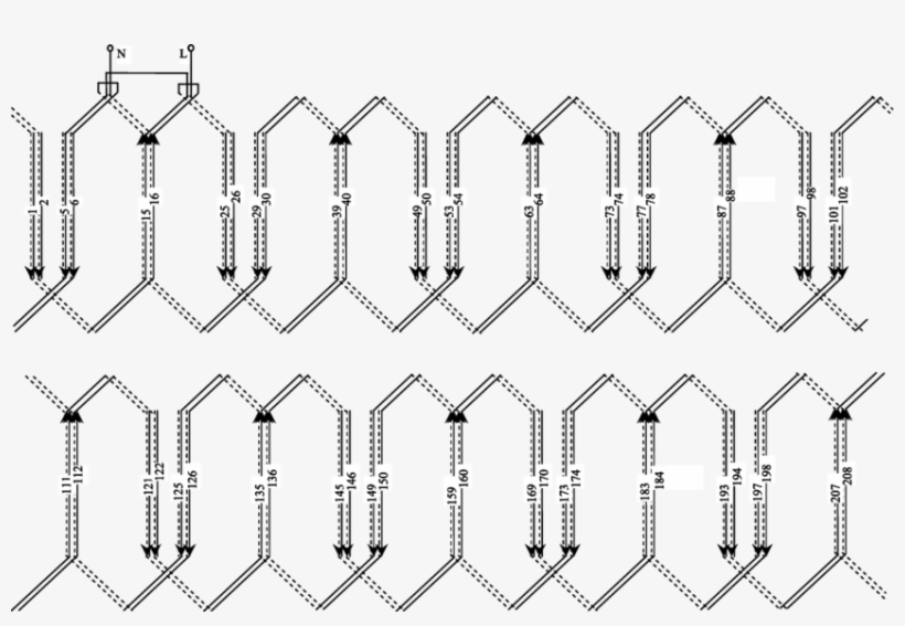 Winding Distribution Diagram Of Path A 1 Of Phase A - Stator, transparent png