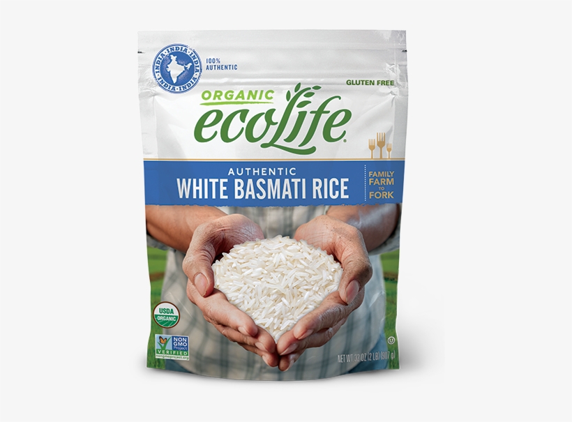 Whitebasmati 32oz Web - Ecolife White Basmati, transparent png