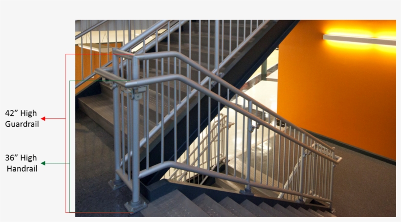 Sample Of The Different Heights Of Guardrail And Handrail - Guard Rail, transparent png