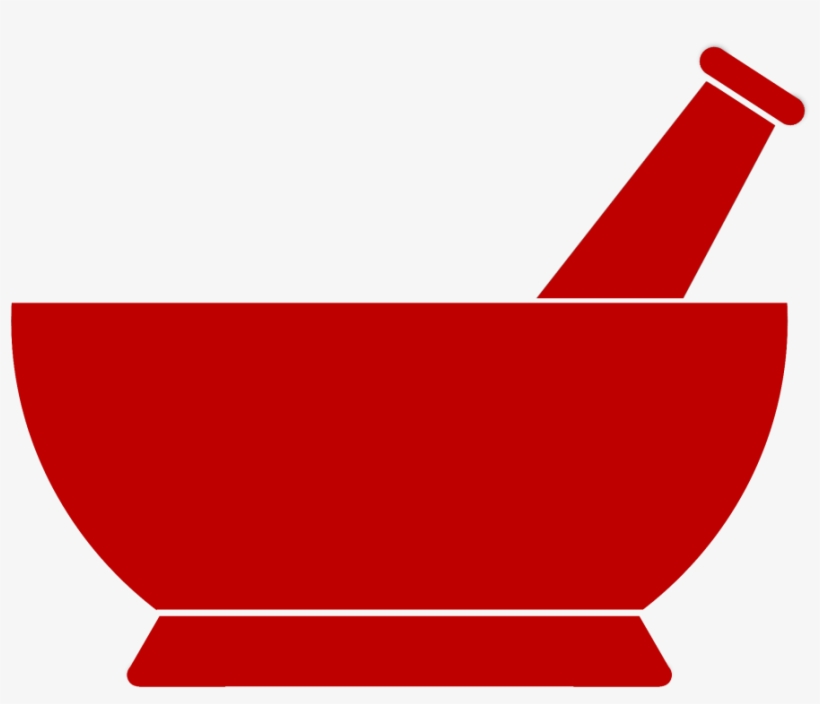 Red Mortar And Pestle Merchandise - Mortar And Pestle Rx Symbol, transparent png