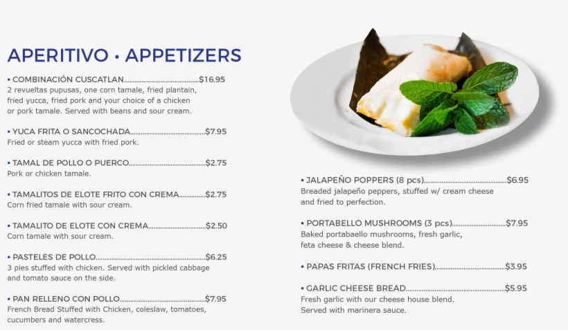 Aperitivos - Salvadoran Cuisine, transparent png