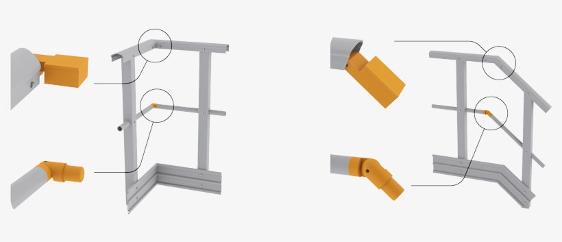 Pe-handrail Connector Horizontal - Handrail, transparent png