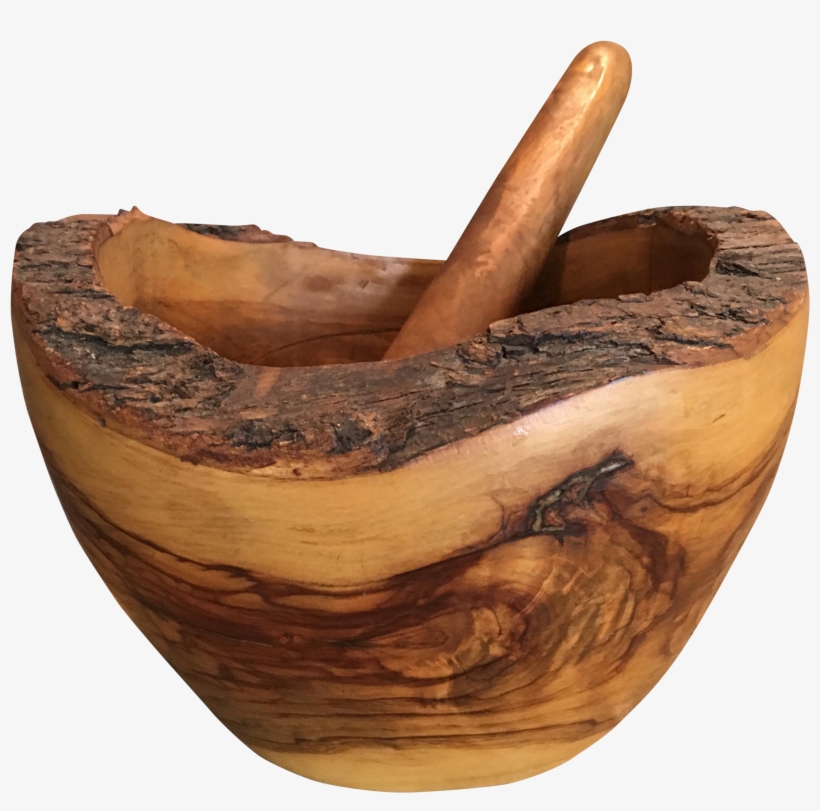 Natural Wood Mortar & Pestle On Chairish - Mortar And Pestle, transparent png
