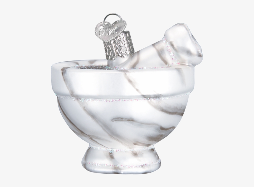 Mortar & Pestle Ornament - Old World Christmas Classic Car Pink Sedan Christmas, transparent png