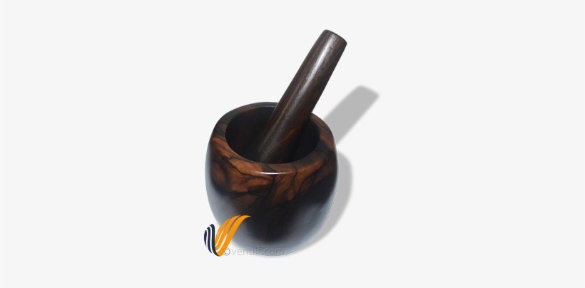 Ebony Kamagong Mortar And Pestle Wood Carving Top View - Wood Carving, transparent png