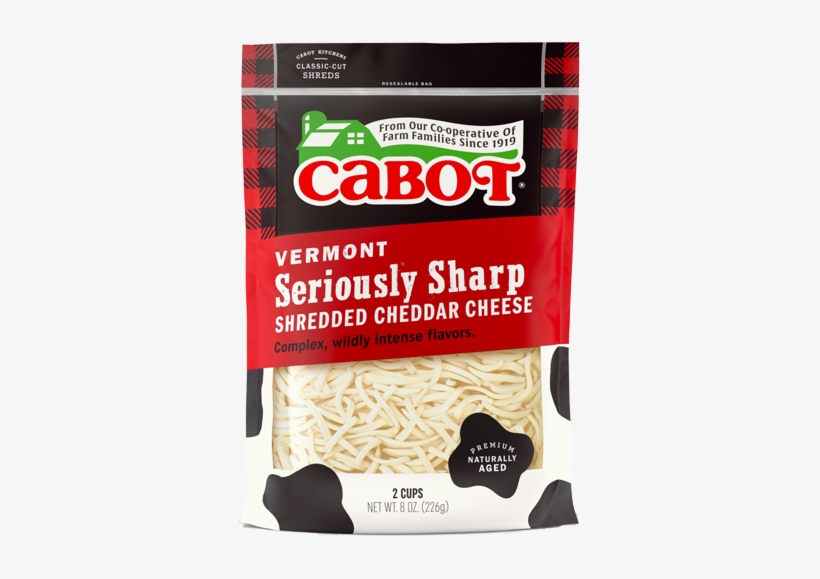 Seriously Sharp Shredded Cheddar Cheese - Shredded Cheese, transparent png