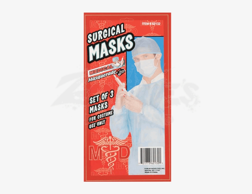Fm-62132 By Zombie Gear, Zombie Weapons, Zombie Apparel, - Forum Novelties, Inc Doctor Surgical Mask, transparent png