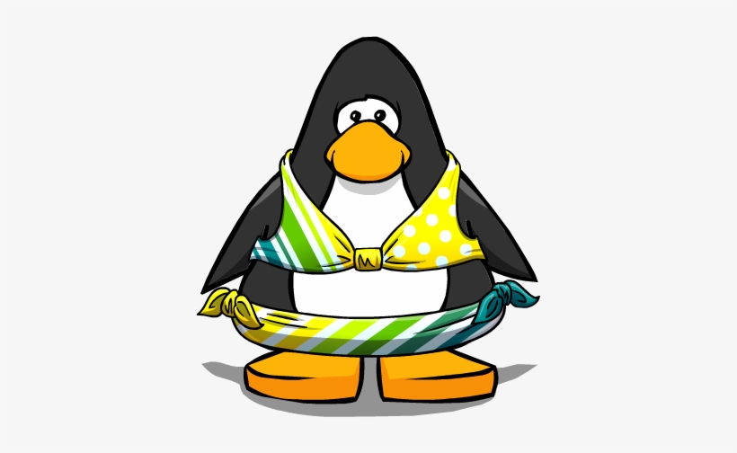 Lemon Lime Stripe Bikini From A Player Card - Club Penguin Water Wings, transparent png