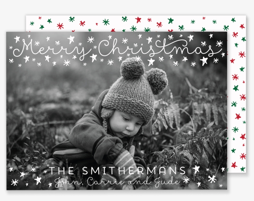White Christmas Stars Card - 5 X 7 Inches Iron Nickel Plated Silver Colour Thin, transparent png