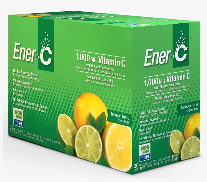Ener-c Lemon Lime - Ener-c - Lemon Lime 1000 Mg Vitamin C - 30 Packets, transparent png
