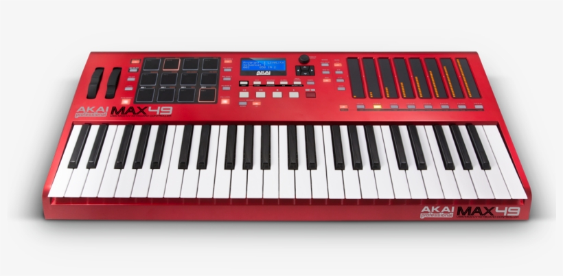 Akai Professional Max49 Built In Step Sequencer Usb - Akai Max49 Keyboard Controller, transparent png