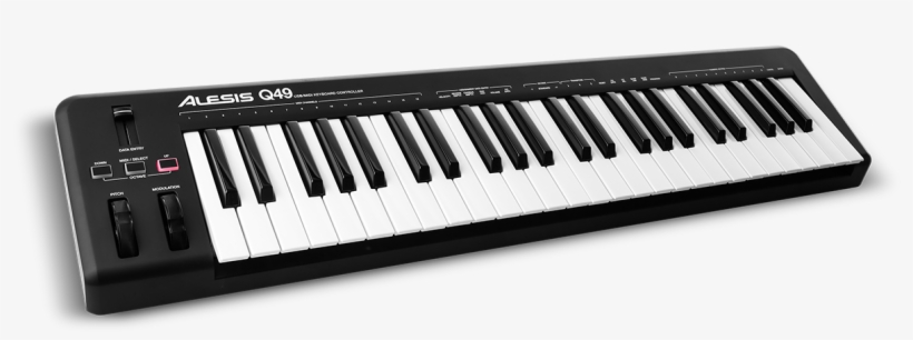Q49 - Alesis Q49 49-key Usb Midi Controller Keyboard, transparent png