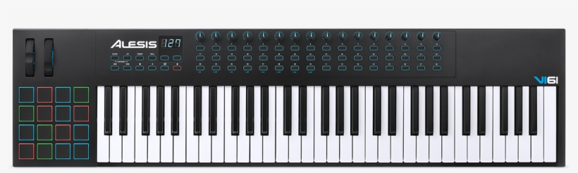 Learn More - Alesis Vi61 61 Key Usb Midi Keyboard Controller With, transparent png