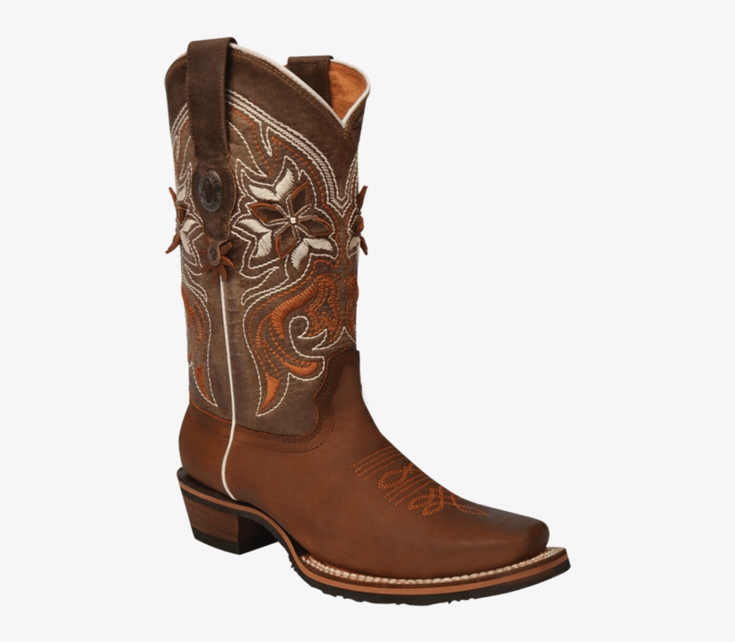 Tombstone Arena Queen Flower Stitching Square Toe Boots - Boot, transparent png
