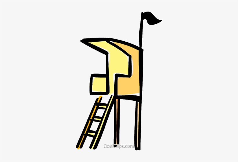Lifeguard Tower Royalty Free Vector Clip Art Illustration - Lifeguard Tower Clipart, transparent png
