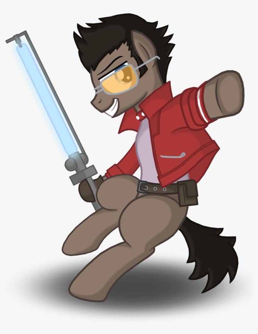 Drako1997, Beam Katana, No More Heroes, Ponified, Safe, - Travis Touchdown Pony, transparent png
