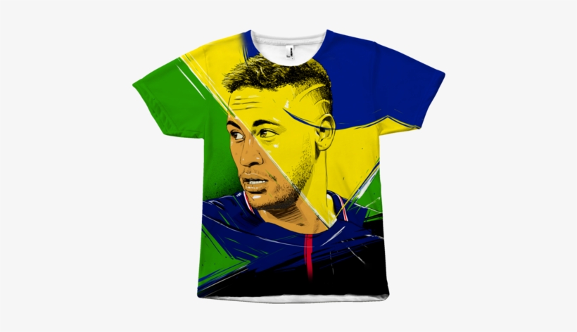 Neymar T Shirt, Brazil Paris Saint German Football - Neymar, transparent png