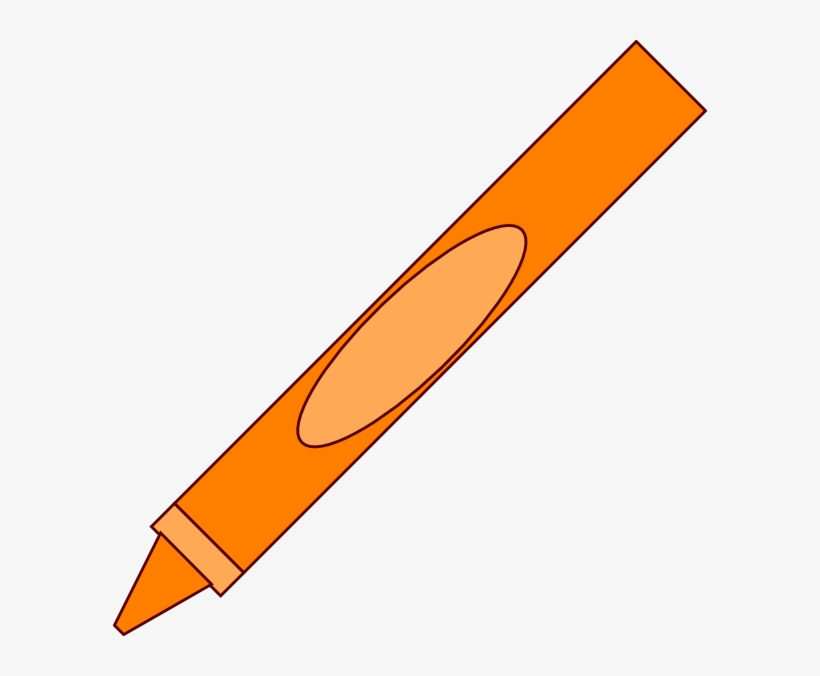 Crayon Clip Art - Orange Crayon Clipart, transparent png