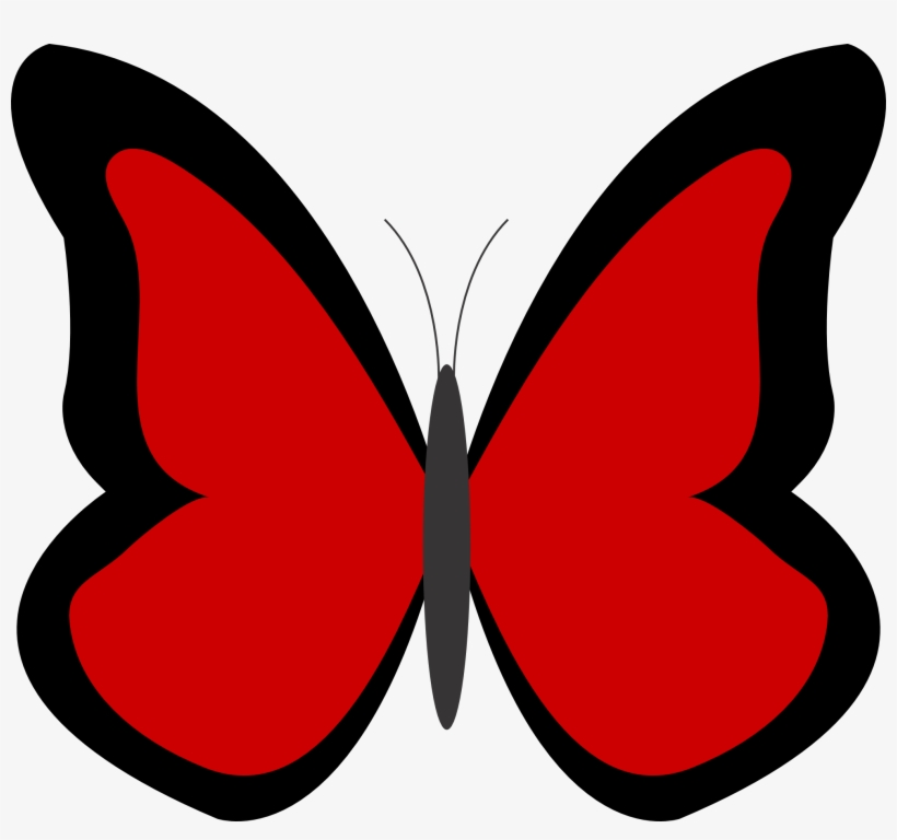 Blue Crayon Clipart Crayonpng - Red Butterfly Images Clip Art, transparent png