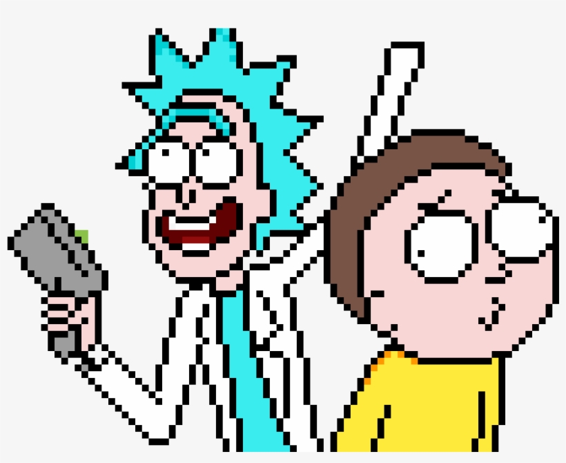 With A Rick And Morty Pixel Art - Pixel Art Rick And Morty, transparent png