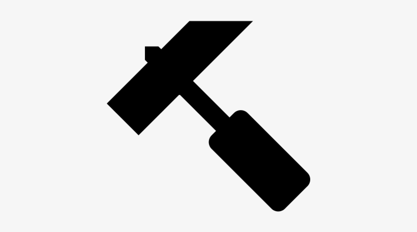 Hammer Black Silhouette Vector - Hammer, transparent png