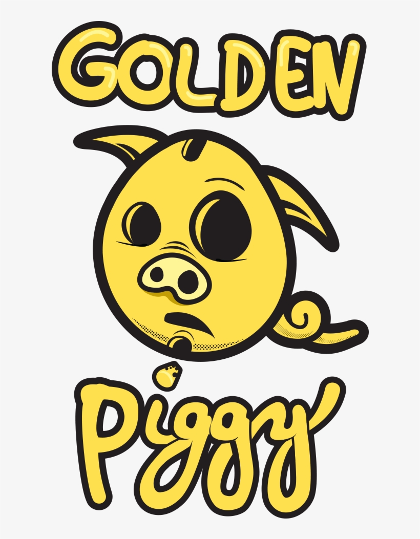 Golden Piggy - Cartoon, transparent png