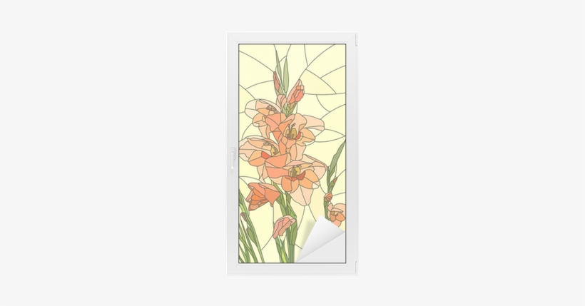 Vector Illustration Of Flowers Red Gladiolus - Vector Graphics, transparent png
