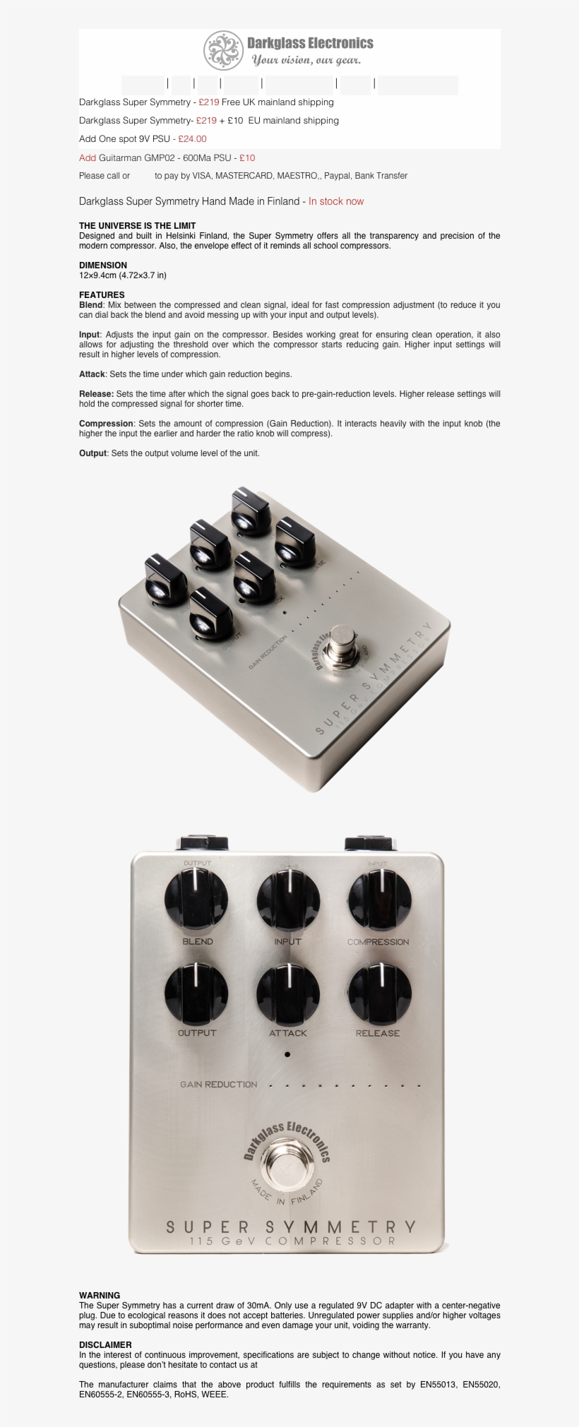 Darkglass Electronics Super Symmetry Compressor Pedals, - Darkglass Electronics Super Symmetry Compressor, transparent png