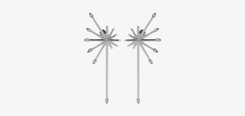 Petal Burst Earrings Stone Set - Table, transparent png