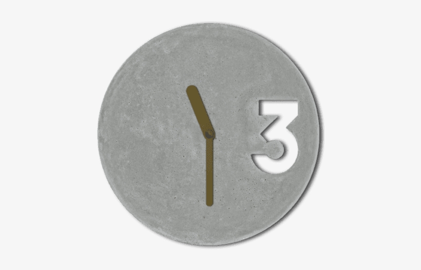 Concrete Clock Full Gold - Betonové Hodiny, transparent png