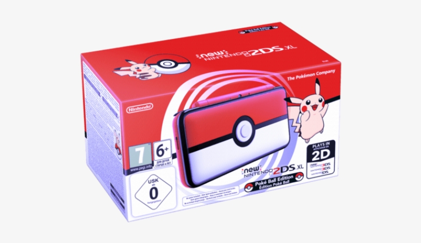 New Nintendo 2ds Xl Poké Ball Edition, Black, transparent png