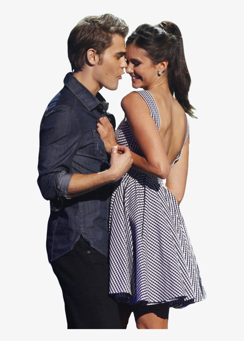 Paul Wesley And Nina Dobrev - Nina Dobrev And Paul Wesley, transparent png
