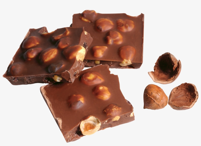 Chocolate With Hazelnuts, transparent png